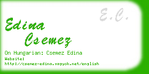 edina csemez business card